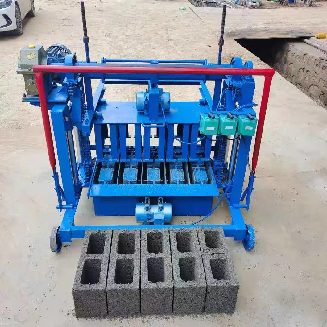 Chain Lifting Paving Brick Molding Machine Interlocking Hollow Block Brick Maker