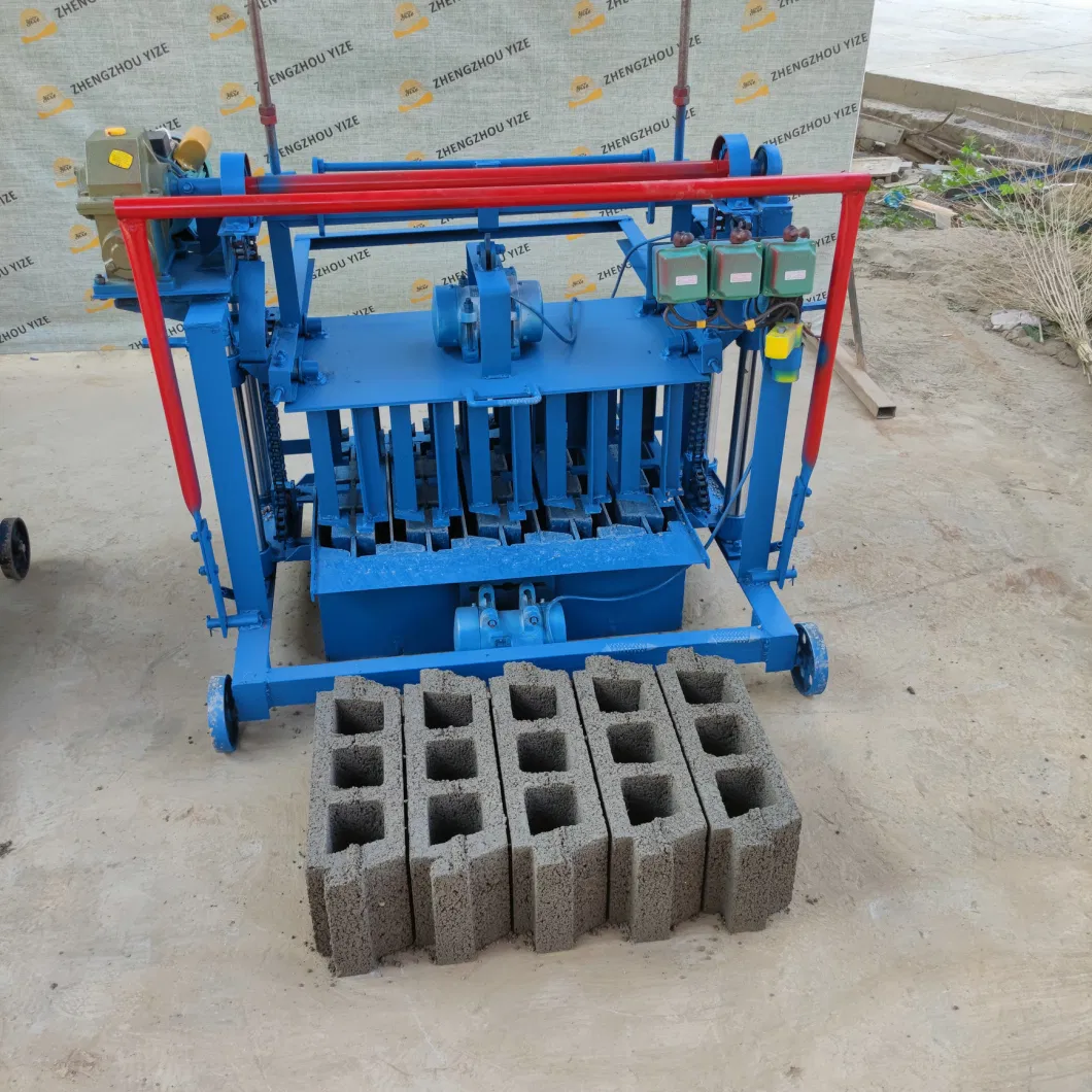 Chain Lifting Paving Brick Molding Machine Interlocking Hollow Block Brick Maker