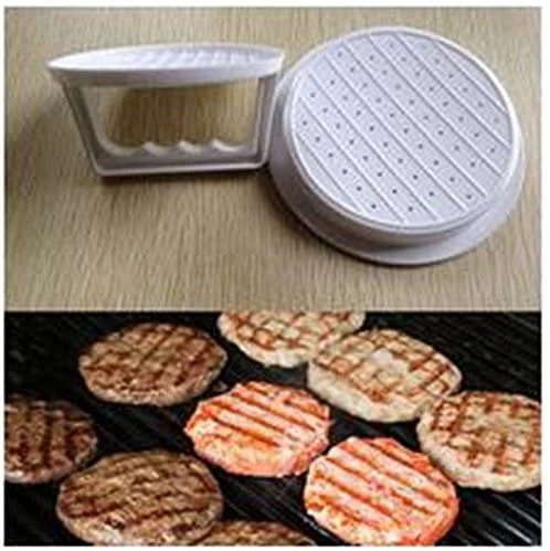 Hamburger Meat Press Tool, Best Burger Patty Makers Beef Burger Pounder Mold Food-Grade Plastic Burger Press Maker for Home Made Hamburger (White) Wbb12212