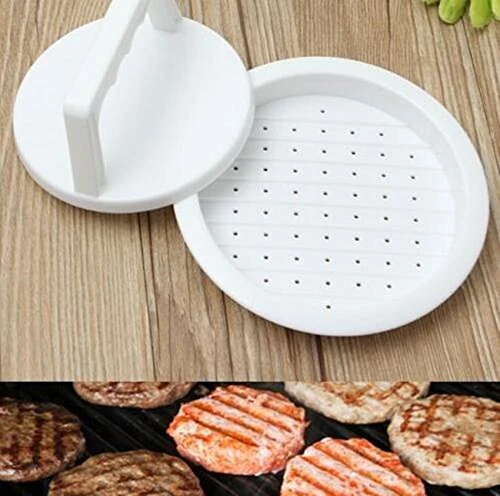 Hamburger Meat Press Tool, Best Burger Patty Makers Beef Burger Pounder Mold Food-Grade Plastic Burger Press Maker for Home Made Hamburger (White) Wbb12212