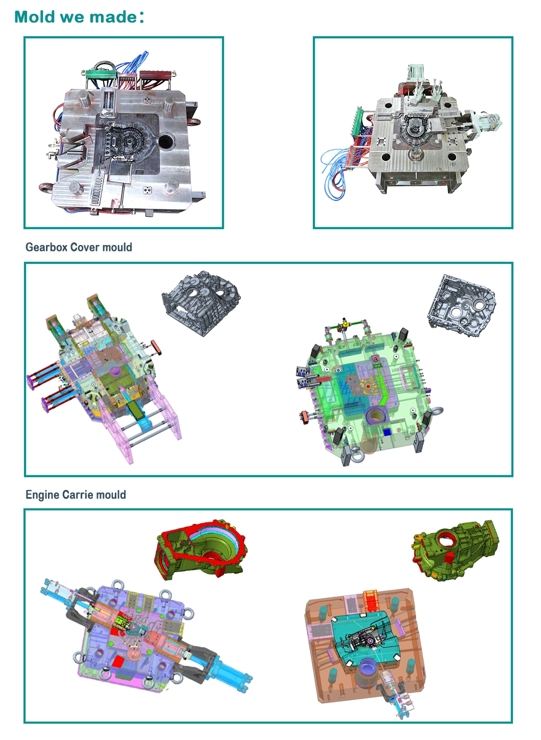 20 Year Molds Injection Molding mould maker for Telecom parts automobile parts Motorcycle parts Agricultural machinery LED lighting &amp; lamps General machinery