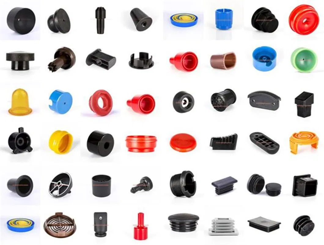 Custom Shape Silicone Rubber End Tips / Feet End Cap / Black Rubber Vacuum Cap