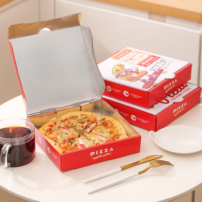 Size Shape Customizable Bio-Degradable Food Grade Kraft Paper Pizza Sandwich Fast Food Packing Paper Box