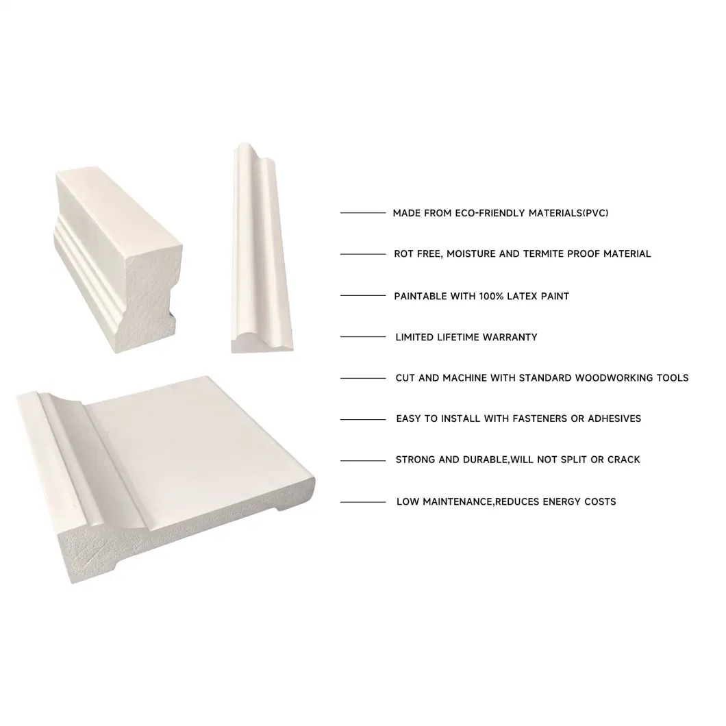 Plastic Extrusion PVC Profile PVC Window Profile Decorative Moulding