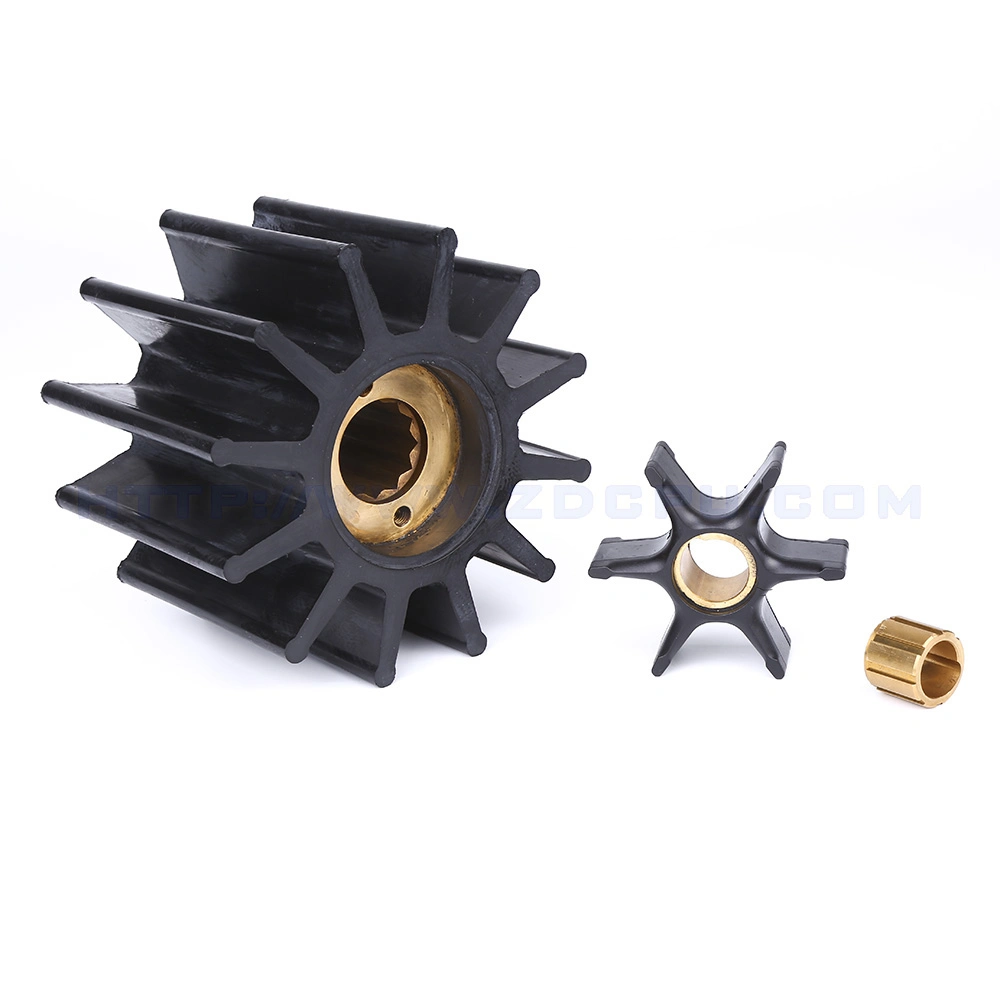 Molded Wear Resistant Rubber Water Pump Impeller with Brass Core