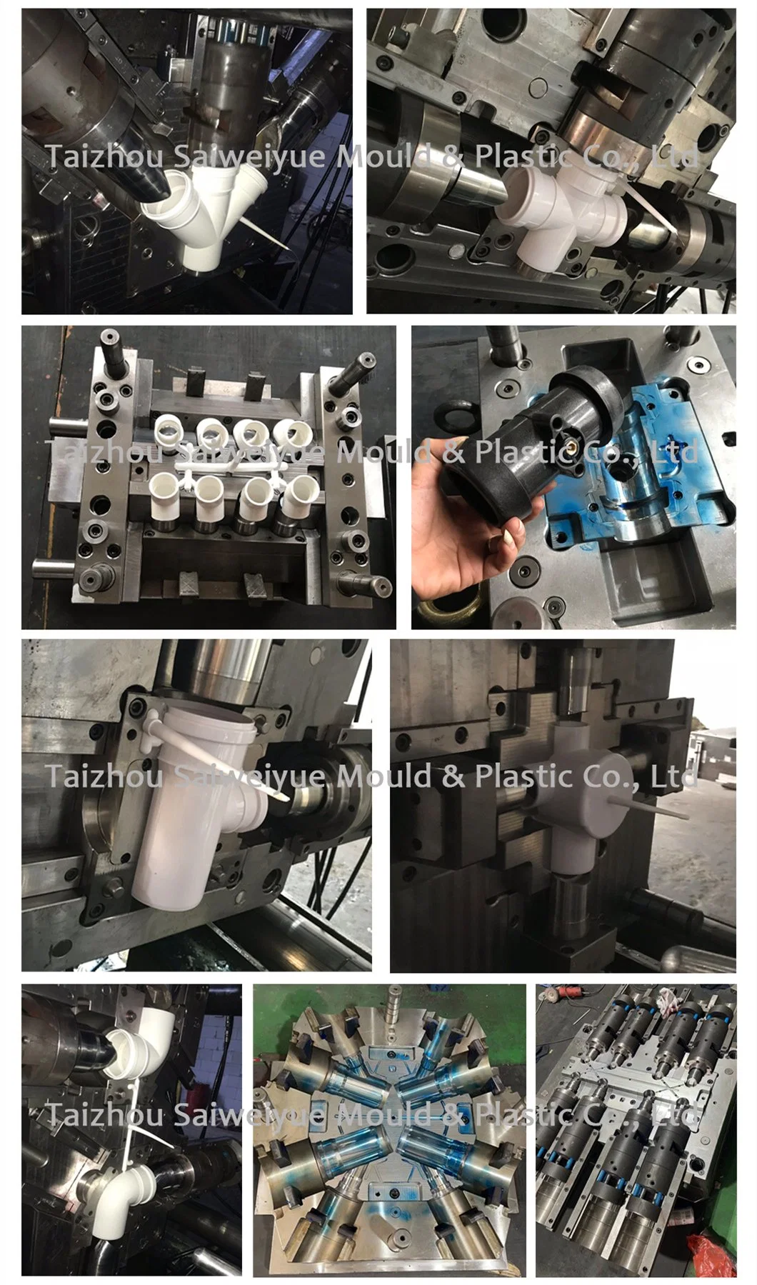 Plastic Pipe Piping Injection Moulding PVC Fitting Mold External Mounting Cap Mould