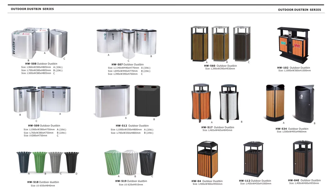 Stainless Steel Half Round Trash Can for Shopping Mall