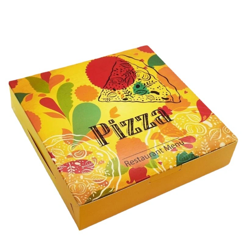 Size Shape Customizable Bio-Degradable Food Grade Kraft Paper Pizza Sandwich Fast Food Packing Paper Box