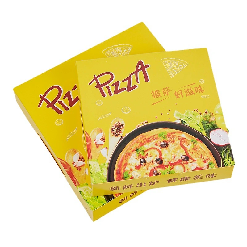 Size Shape Customizable Bio-Degradable Food Grade Kraft Paper Pizza Sandwich Fast Food Packing Paper Box