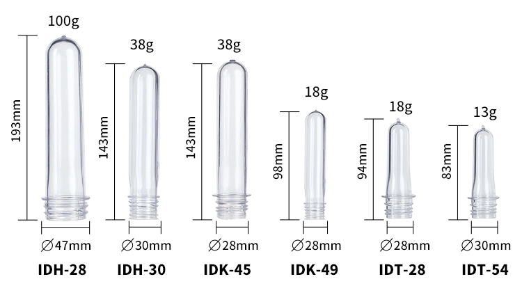 28mm 30mm Mouth 14G 18g 45g Mineral Water Pet Preform