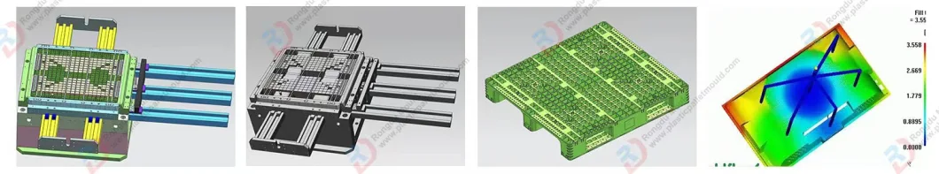 1100*1100*150mm Lightable Window Plastic Pallet Mold