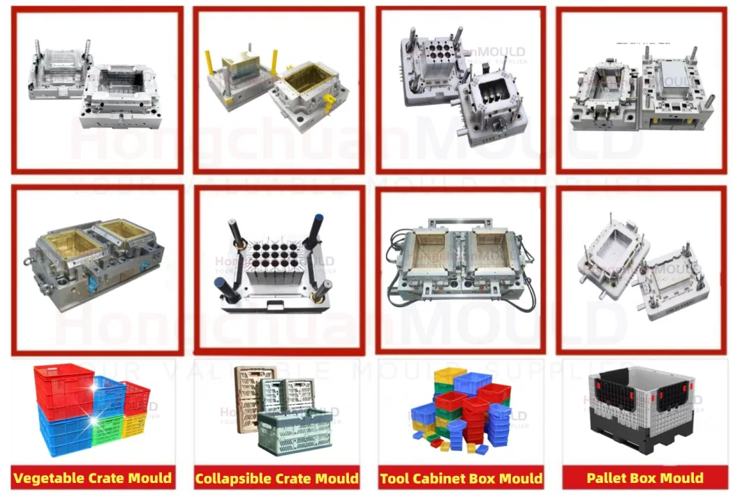 HDPE Food Grade Stackable Moving Crate Injection Mould Box Mold Maker