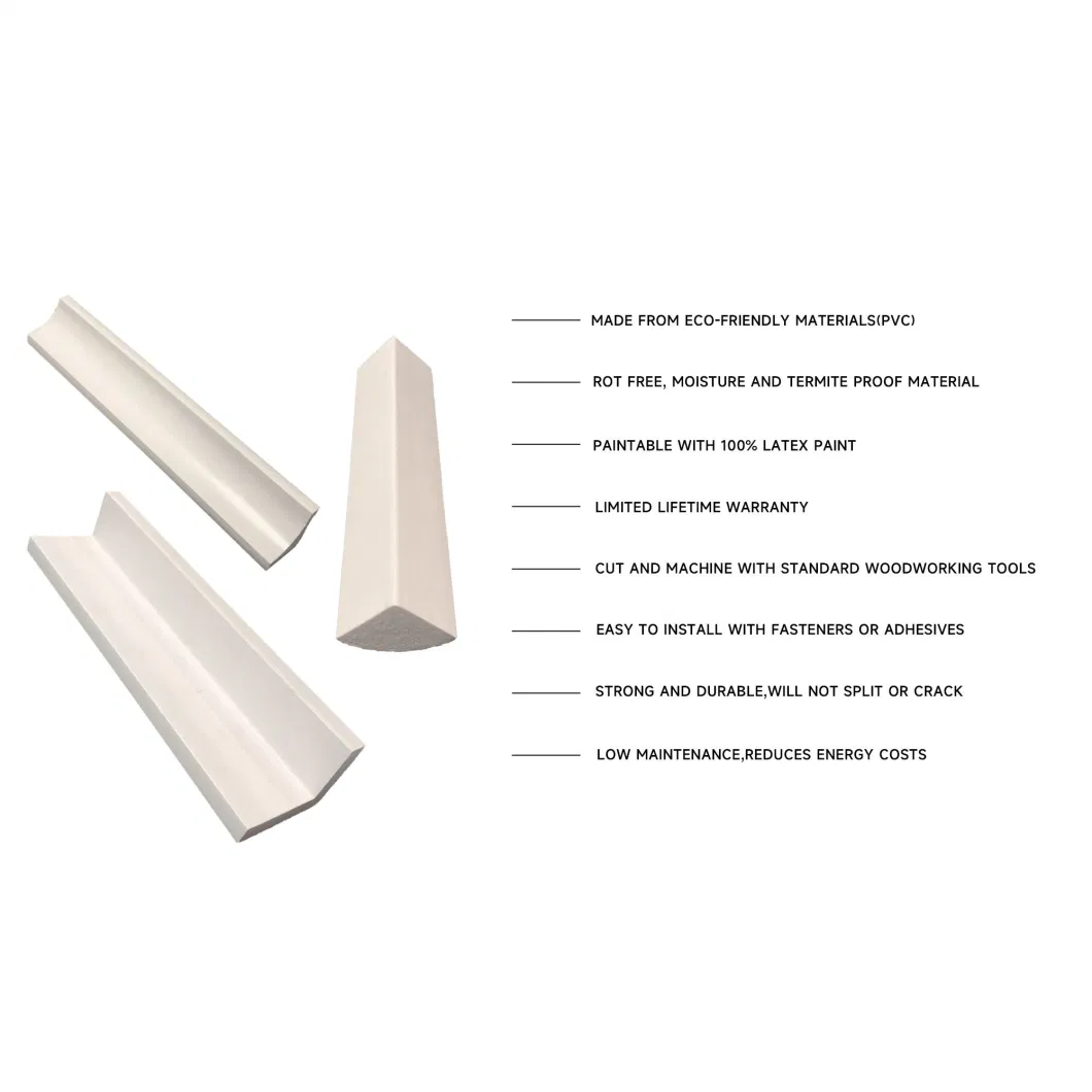 Waterproof Skirting Board Foam PVC Corner Moulding