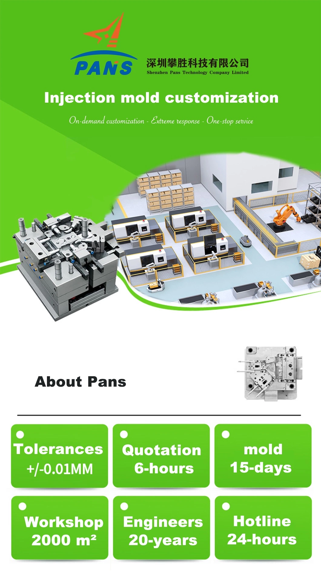 Injection Mold Processing Nylon Shaped Parts Precision Open Mold Plastic Mold/Mould/Molding