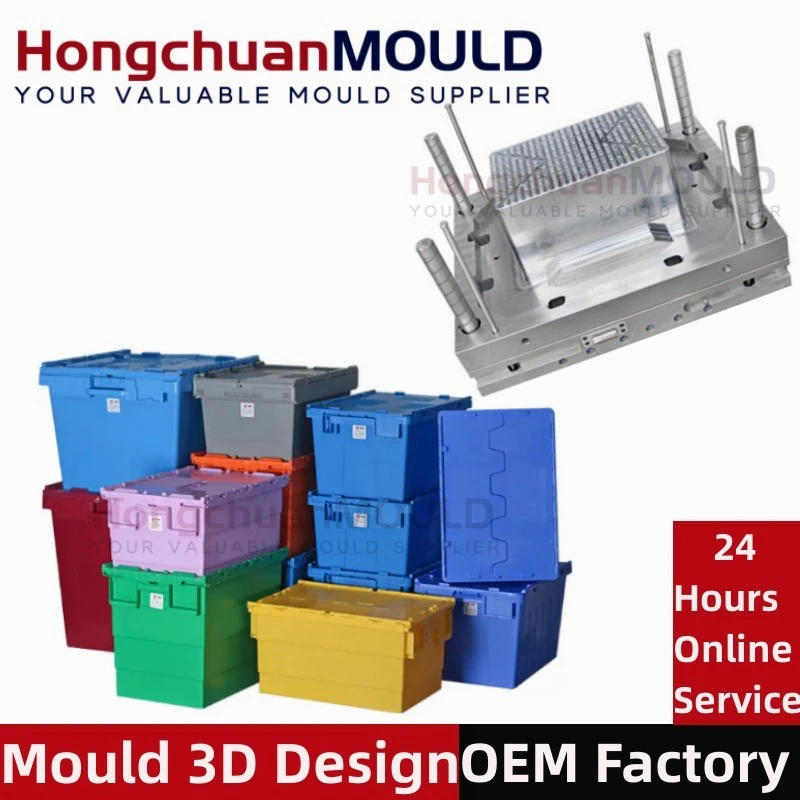 HDPE Food Grade Stackable Moving Crate Injection Mould Box Mold Maker