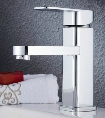 Copper Bottom Square Single Hole Brass Body Wash Basin Faucet