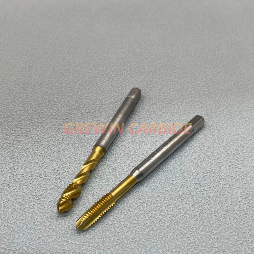 Grewin-Spiral/Straight Flute Hsse M6X1 Tin Screw Taps Threading Taps DIN 371 Stainless Steel Machine Tap with Wholesale Price