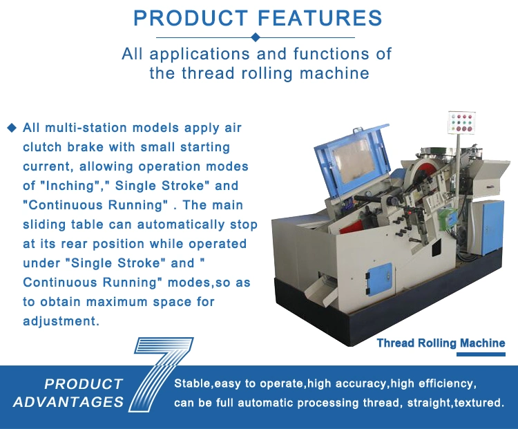 Circle Die Thread Rolling Machine Flat Thread Rolling Machine