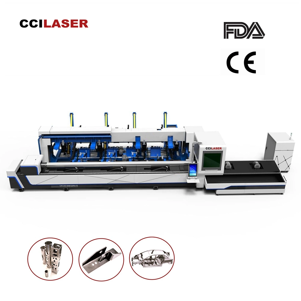 Fully Automatic Professional Metal Round Tube/ Pipe Cutter for Stainless Steel Carbon Steel Copper Brass Aluminum Tube CNC Fiber Laser Cutting Machine