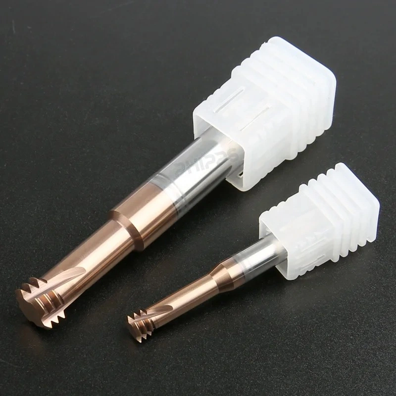 Single Flute Spiral End Mill Three-Tooth Solid Carbide Thread End Mill Full-Tooth Thread Mill Support Non-Standard Customization