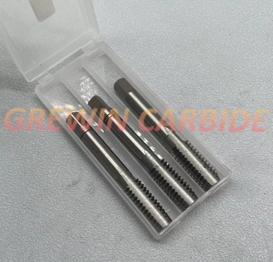 Grewin High Quality Tungsten Carbide Tools HSS Hand Taps Bsw Standard 7/16 HSS M2 3PCS/Set