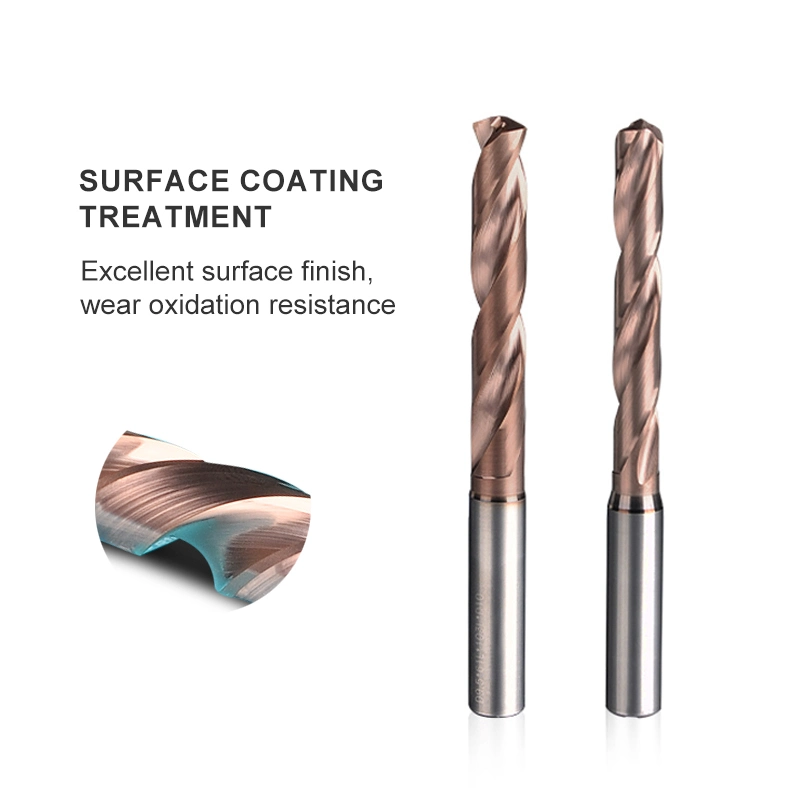 Internal Drilling Tool Coolant Drill Bits 4 Flutes Solid Spiral Carbide Drills