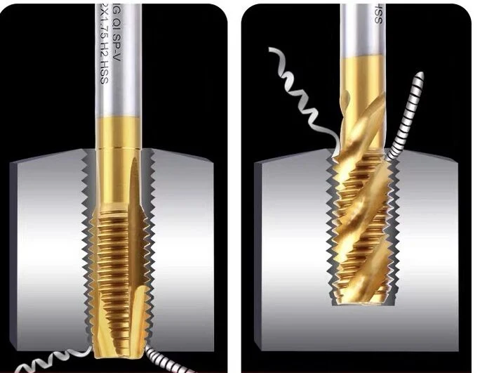 Threading Tools Hand Machine HSS Taps and Round Dies for Creating Tapping Screw M2 Spiral Flute Threading Taps HSS Threading Tap