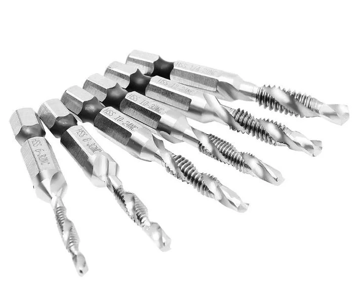 HSS Hex Shank HSS Spiral Flute Tap Bit Set