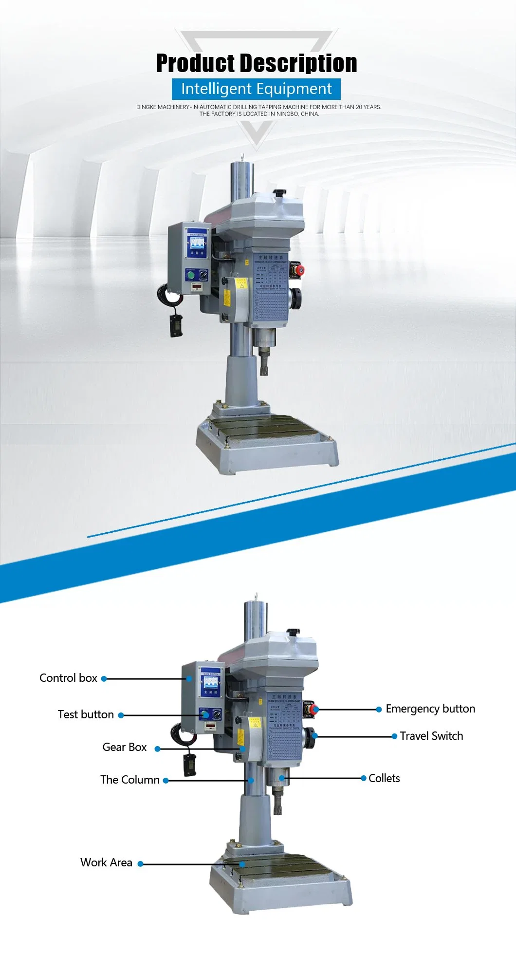 Dk-1 Vertical M2-M6 Only to Tap with Different Speed Through The Pulley Gear Type Tapping Machine