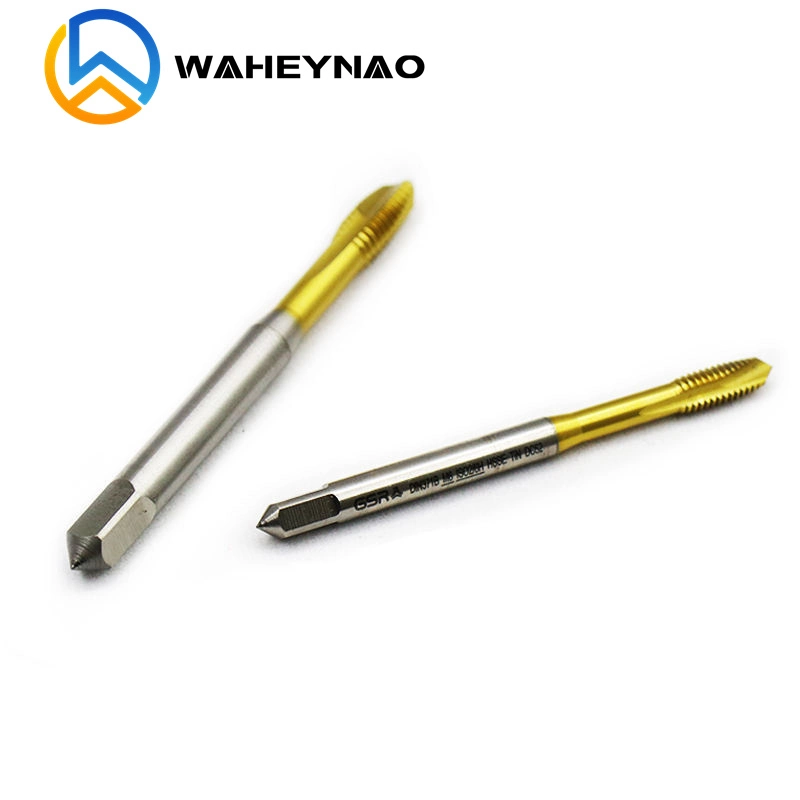 High Quality DIN371 HSS Spiral Point Coated with Tin Coating