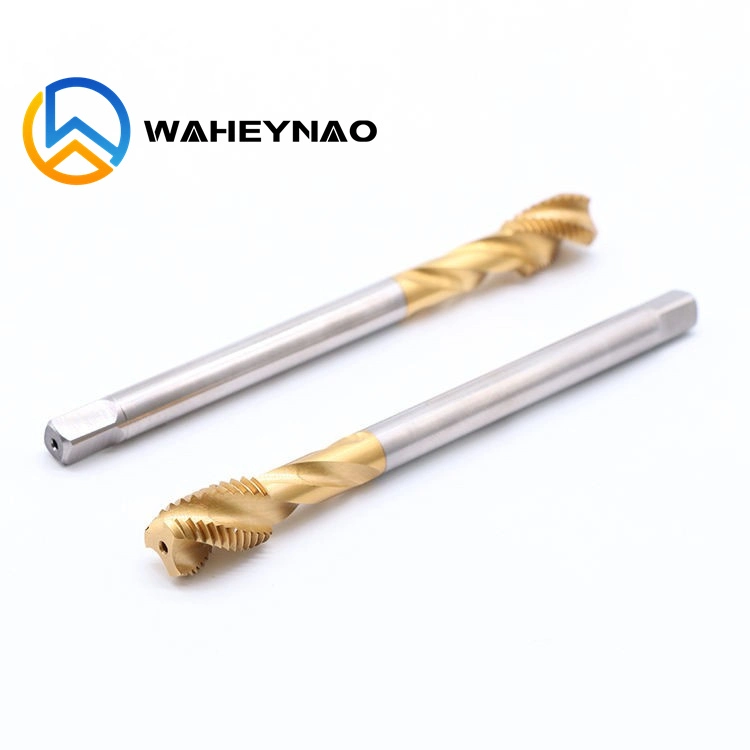 Waheynao Machine Tap DIN371 DIN 376 HSS Ticn Coated with Blue Ring Form B Spiral Pointed Machine Taps Thread Cutting Tool