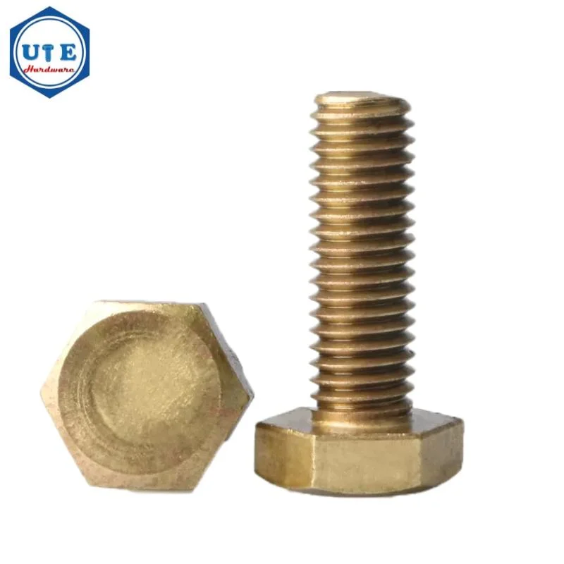 Brass Hexagon Bolt of Set Accessories with Hexagon Screw Nut