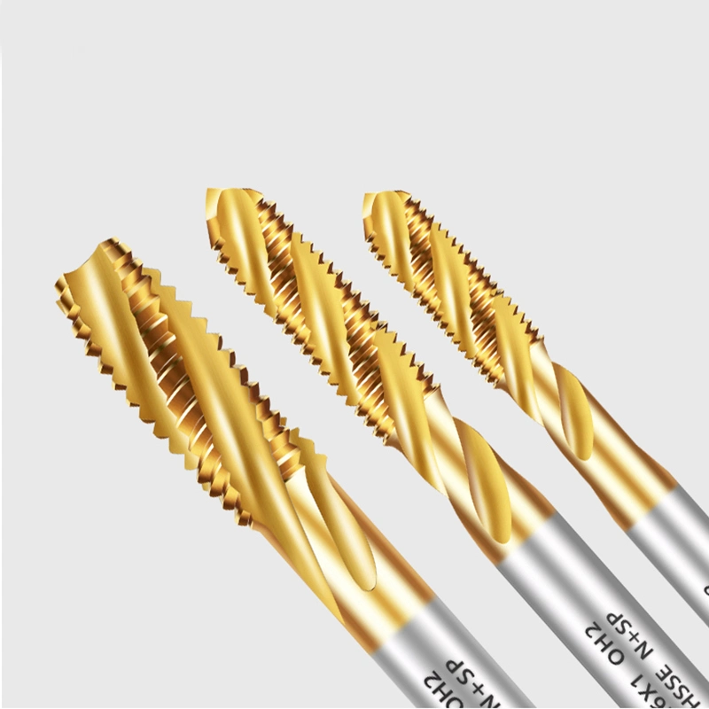 M12*1.5 Titanium Coated HSS Spiral Flute Taps for Blind Hole Process