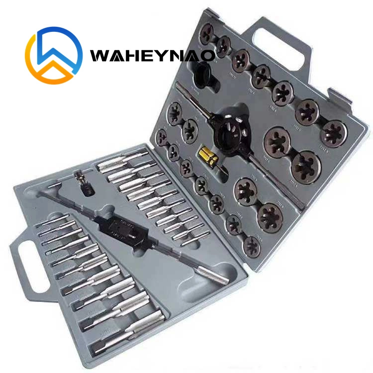 Waheynao High-Quality Threading Tap and Die Set - 12PCS/20 PCS/40PCS/60PCS/110PCS (Metric &amp; Imperial)