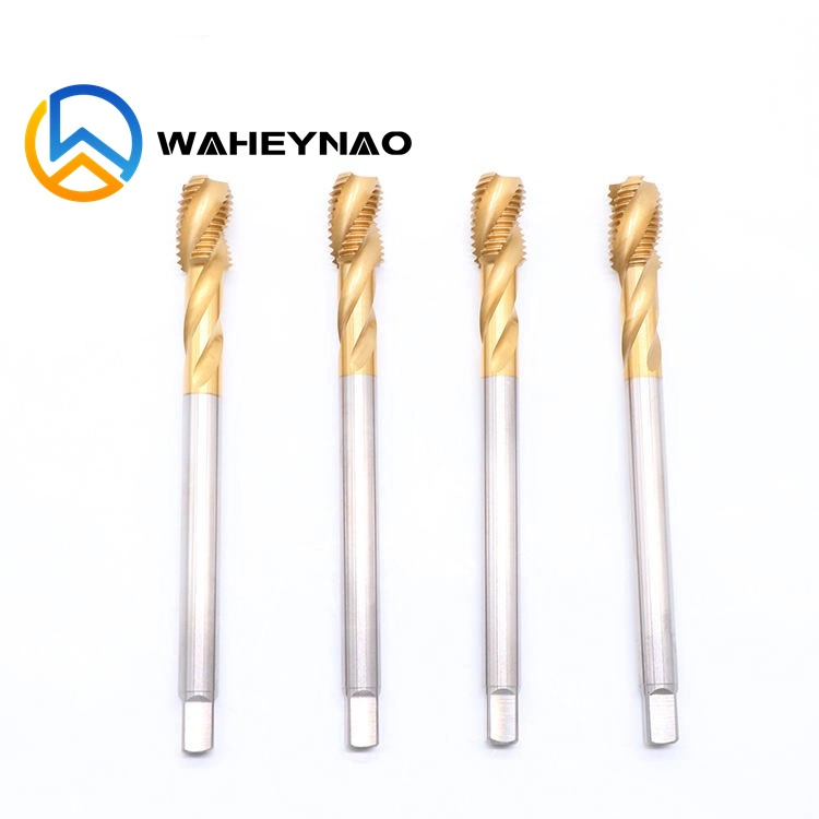 Waheynao Machine Tap DIN371 DIN 376 HSS Ticn Coated with Blue Ring Form B Spiral Pointed Machine Taps Thread Cutting Tool