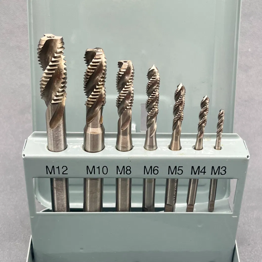 Grewin-High Quality 7PCS Taps Set CNC Machine Tools Thread Spiral Taps Set M3-M12