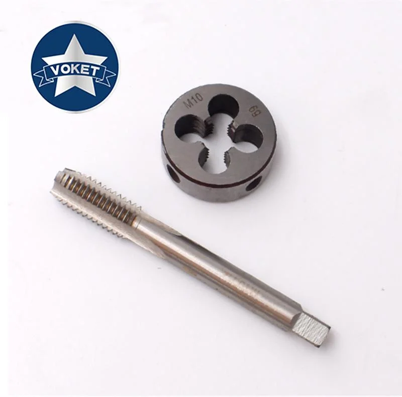 HSS Metric Tapn and Die Set Fine Thread Hand Tap Threading Round Dies M17X1.5 M17X1.25 M17X1 M17X0.75 M17X0.5 Manual Dies Plug Taps Suit M17X2