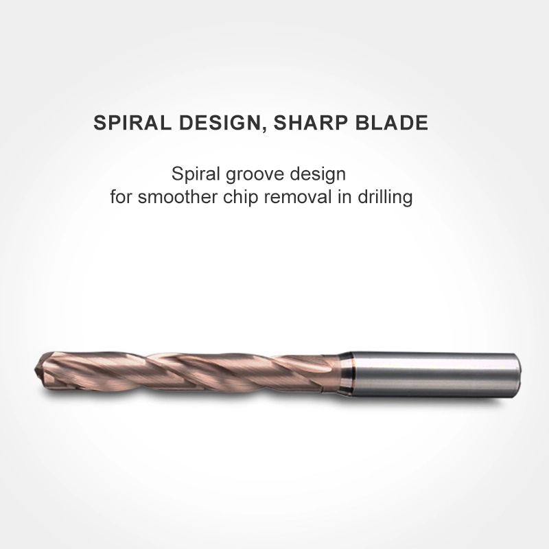 Internal Drilling Tool Coolant Drill Bits 4 Flutes Solid Spiral Carbide Drills