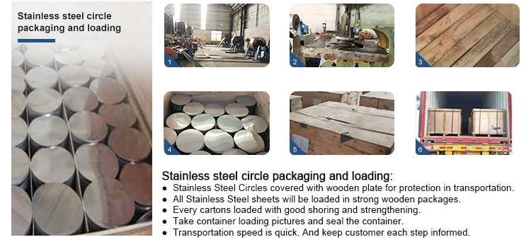 Deep Drawing Circle 210 304 316 310 409 416 430 440 Steel Products Material Circle