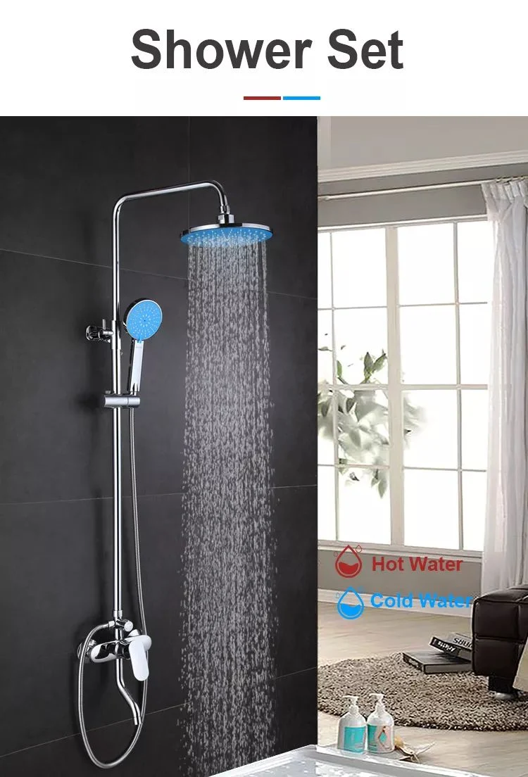 Luxury Rain Shower Faucets Hand Shower Mixer Tap Set Rain Fall Shower Set