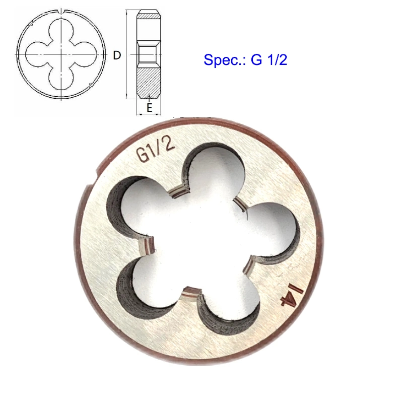 HSS Alloy/Tool Steel External Thread Right/Left Hand Round Thread Die