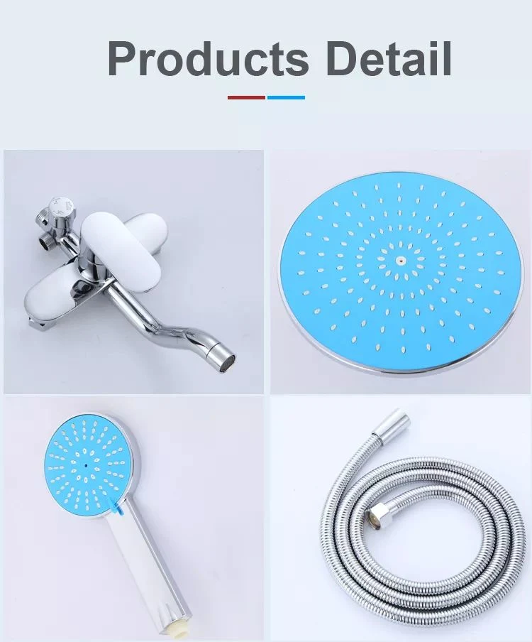 Luxury Rain Shower Faucets Hand Shower Mixer Tap Set Rain Fall Shower Set