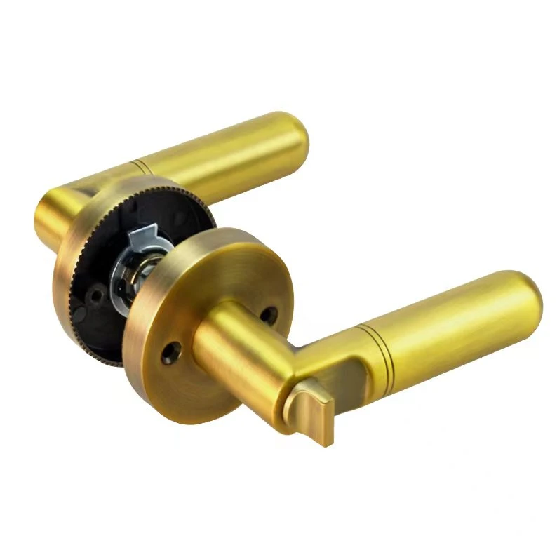 Contemporary Slim Round Design Easy Open Good Quality Lever Laxury Golden Door Handles