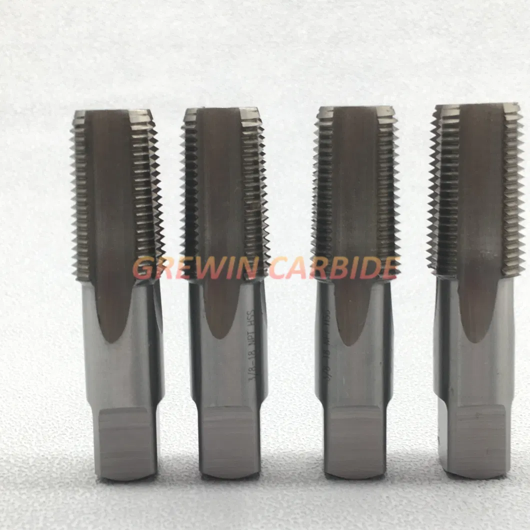 Grewin-Machine HSS Thread Tap Cutting Tools HSS Spiral Spindle Taps Straight Groove Taps