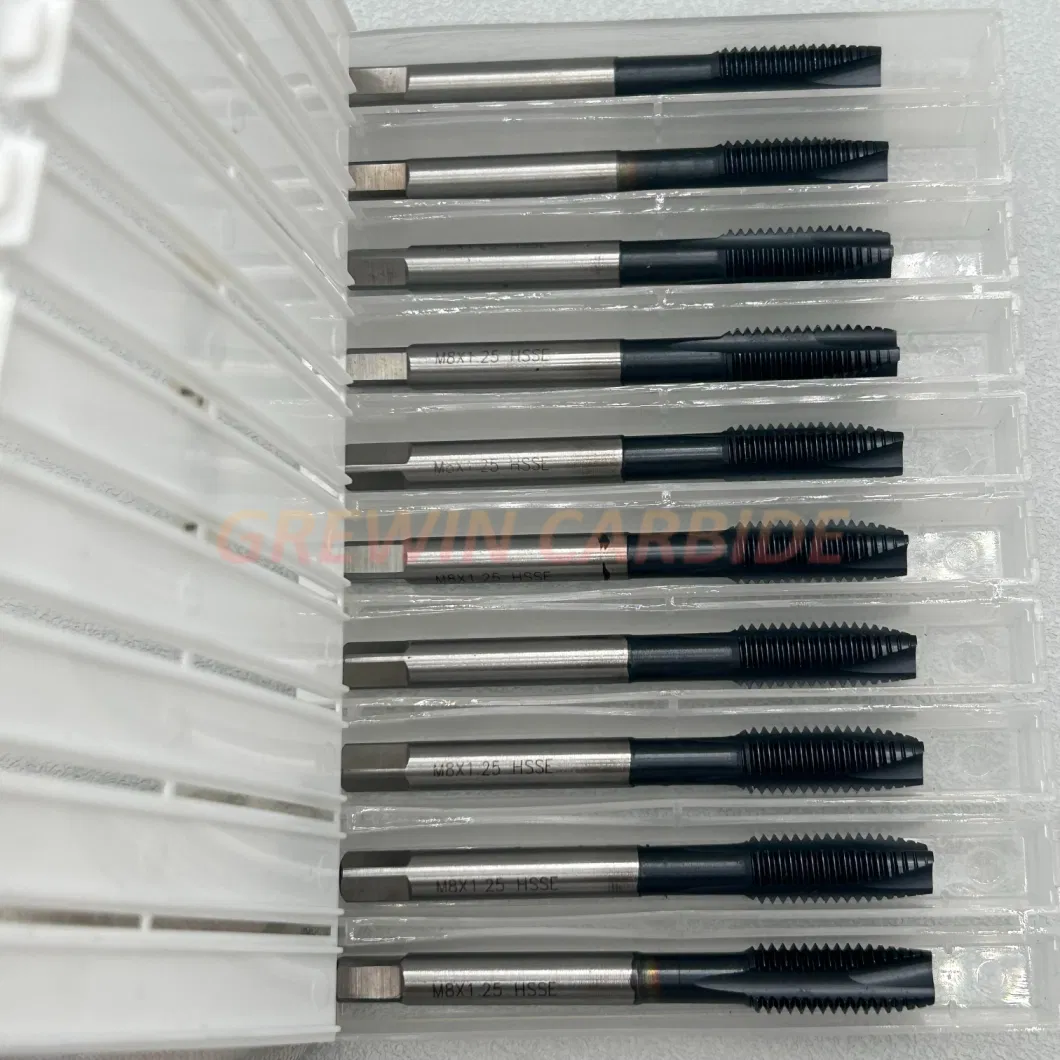 Grewin Carbide-DIN JIS ISO HSS M35 Machine Tap Hsse Cobalt Straight Flute HSS Co5% Tap M6 M8 M10 M12 for Threading