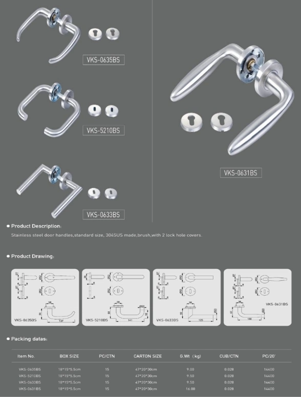 Zinc Alloy Die-Casting Screw Round Rosette Tube Door Hardware Lever Handle