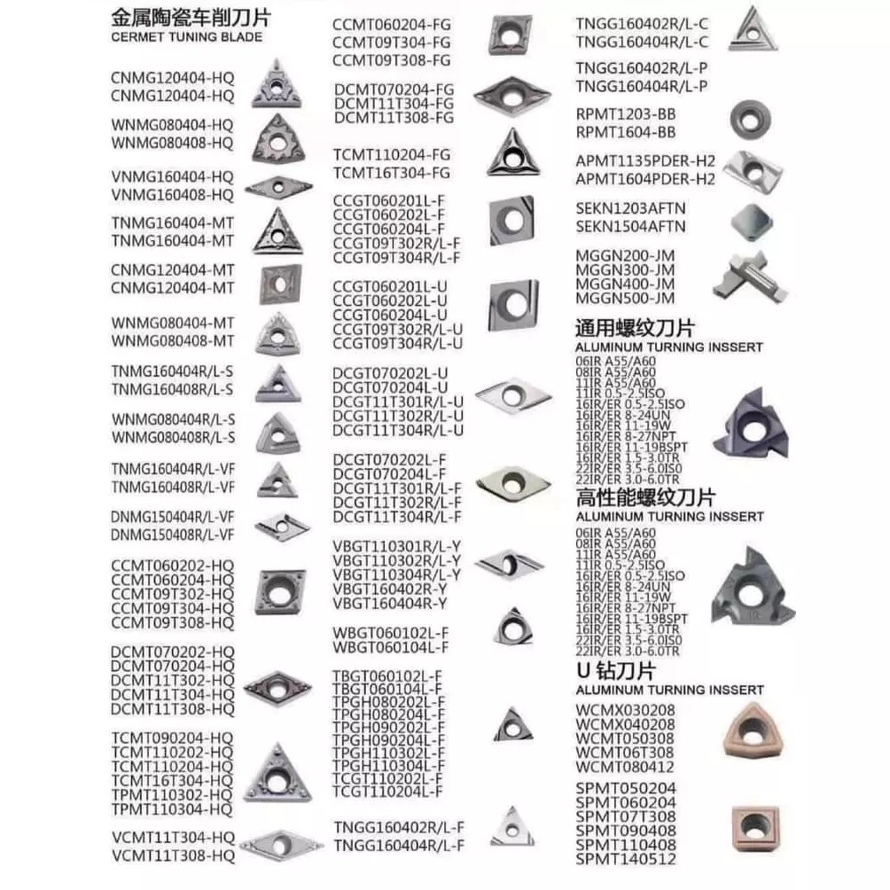 Mts Carbide - High Precision Various Types Solid Carbide 16er AG60 Inserts and Thread Insert Cutting Tools