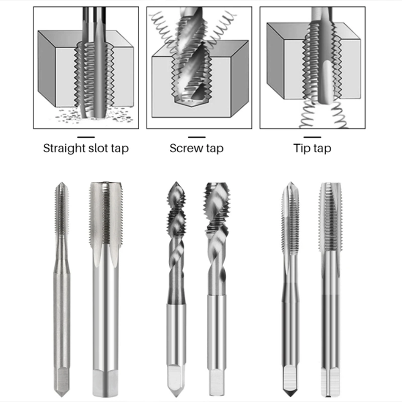 Straight Flute HSS M2 M35 Screw Taps Threading Taps Stainless Steel Metal Machine Tap