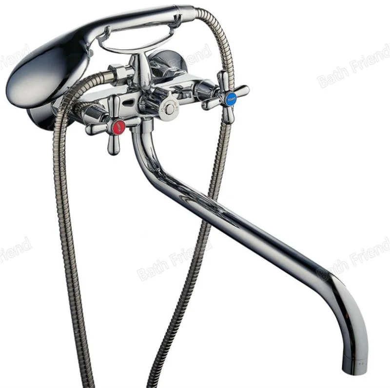 Zinc Long 18-30cm Bottom Spout Russia Tadzhikistan Hotel Project Used Bath Shower Mixer Faucet