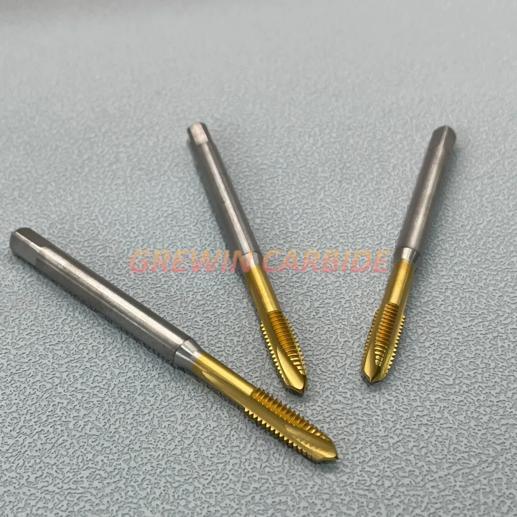 Grewin-Spiral/Straight Flute Hsse M6X1 Tin Screw Taps Threading Taps DIN 371 Stainless Steel Machine Tap with Wholesale Price